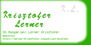 krisztofer lerner business card